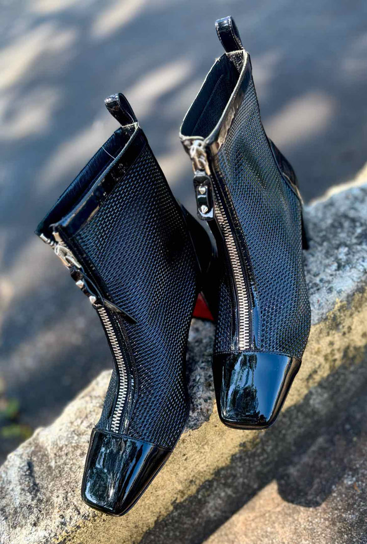 Shoe Size 41 CHRISTIAN LOUBOUTIN Black PATENT Luxury - Boots