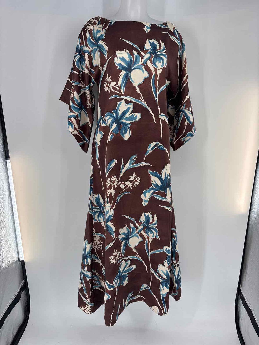 Size S FRANCES VALNTINE Brown Print Dress