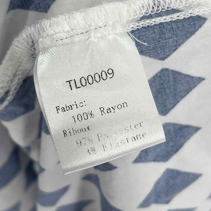Size L Blue Print Dress