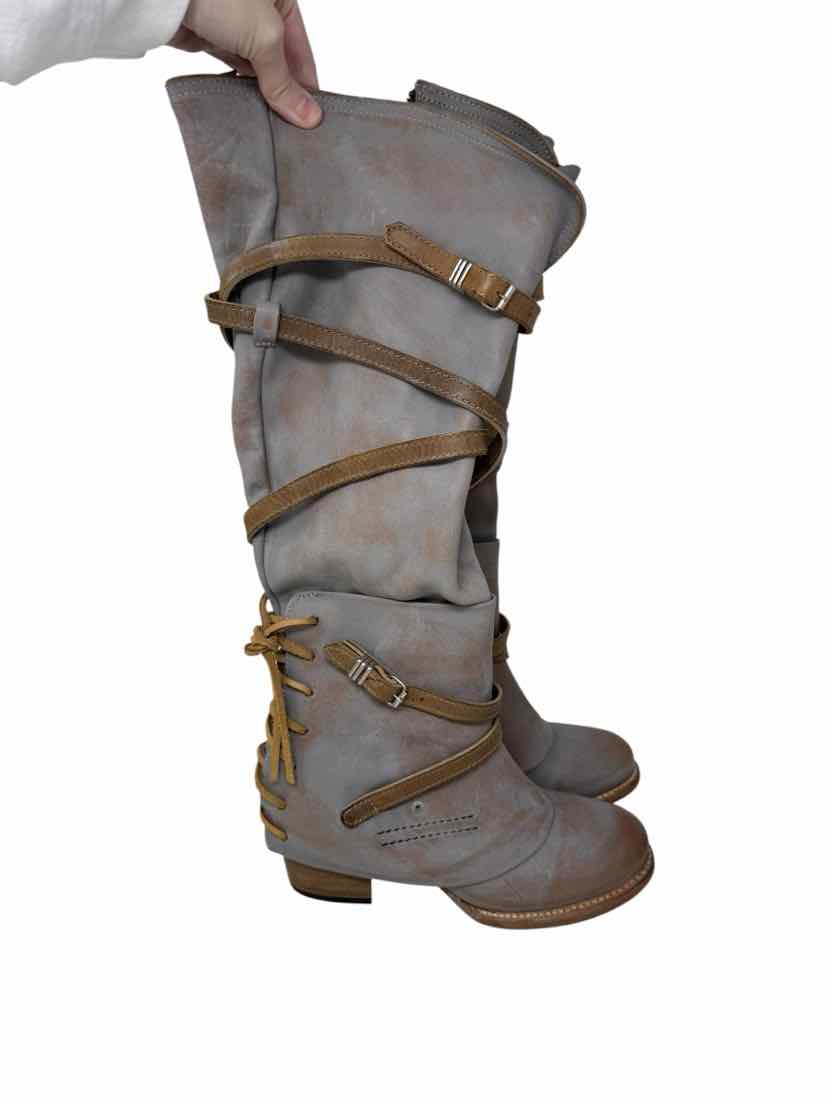 Shoe Size 8 FREEBIRD Gray Leather Boots