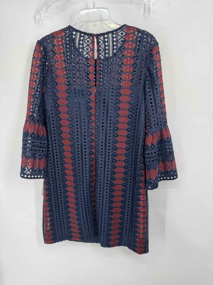 Size 10 TRINA TURK Navy Print Dress