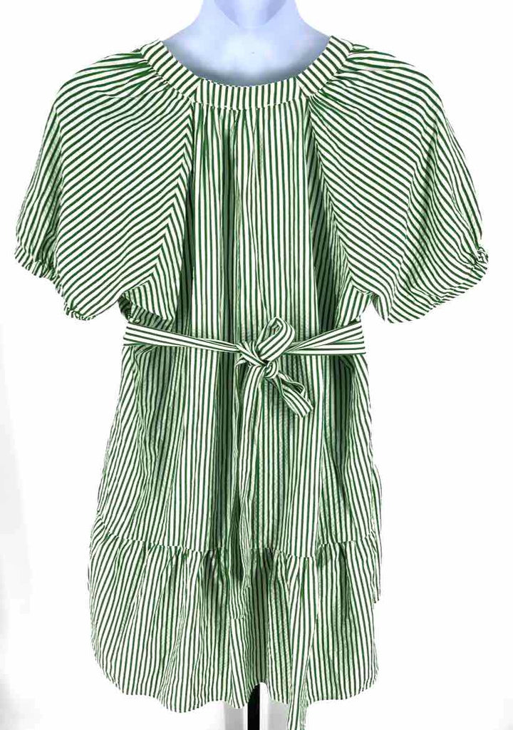 Size 3X Jane & Delaney Green Print Dress