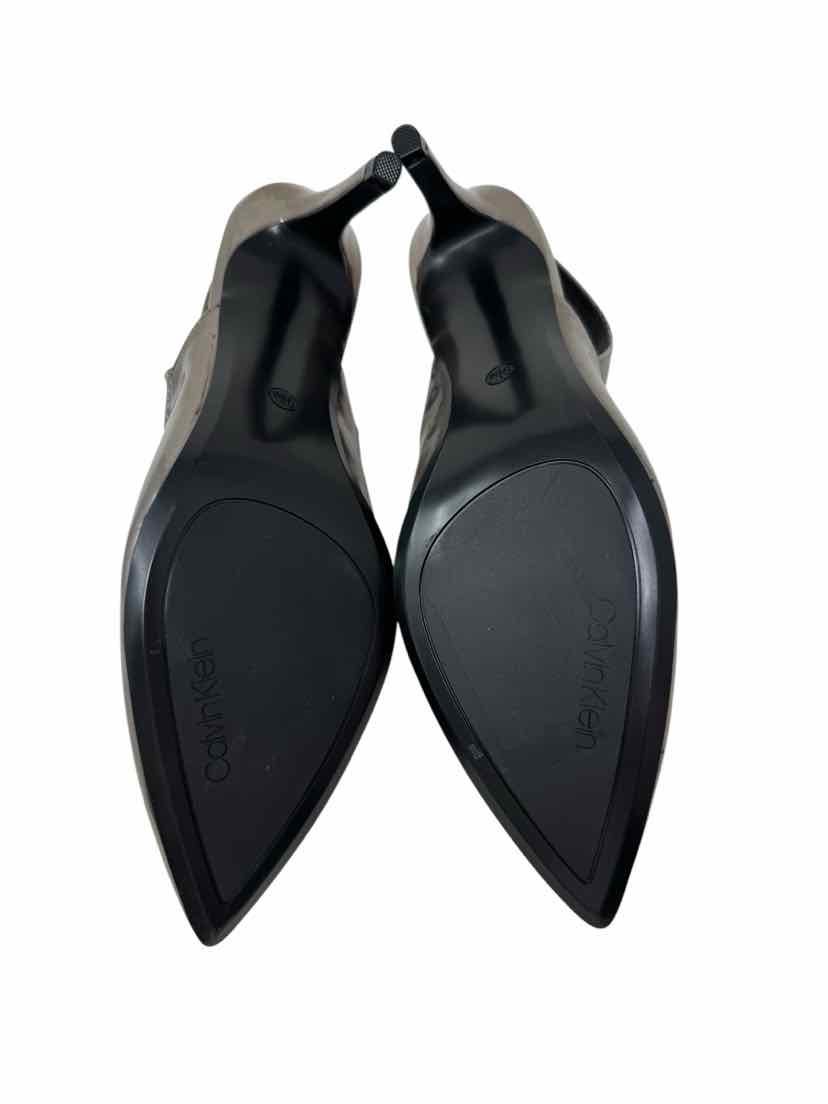 Shoe Size 9.5 Calvin Klein Silver PATENT Pumps