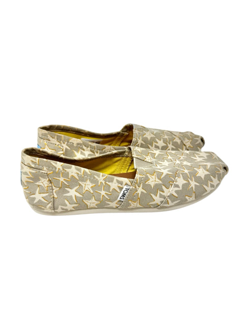 Shoe Size 8.5 Toms Yellow Canvas Flats