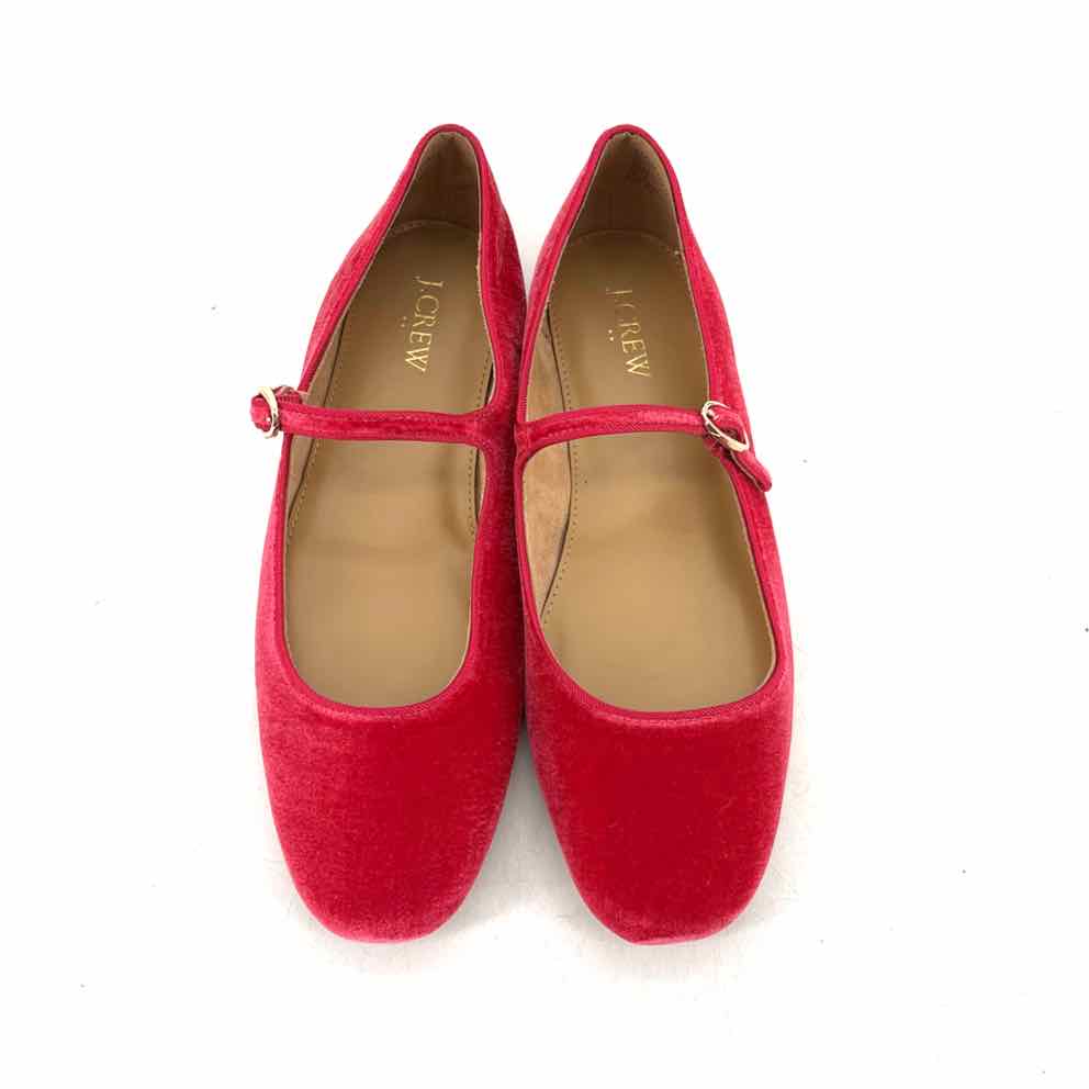 Shoe Size 8.5 J Crew Fuschia Velvet Loafers