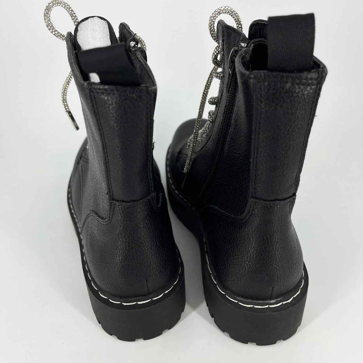 Shoe Size 9 Black Faux Leather Boots