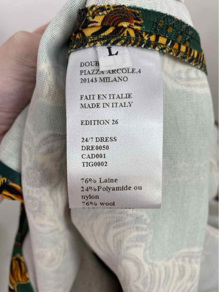 Size L Green Print Dress