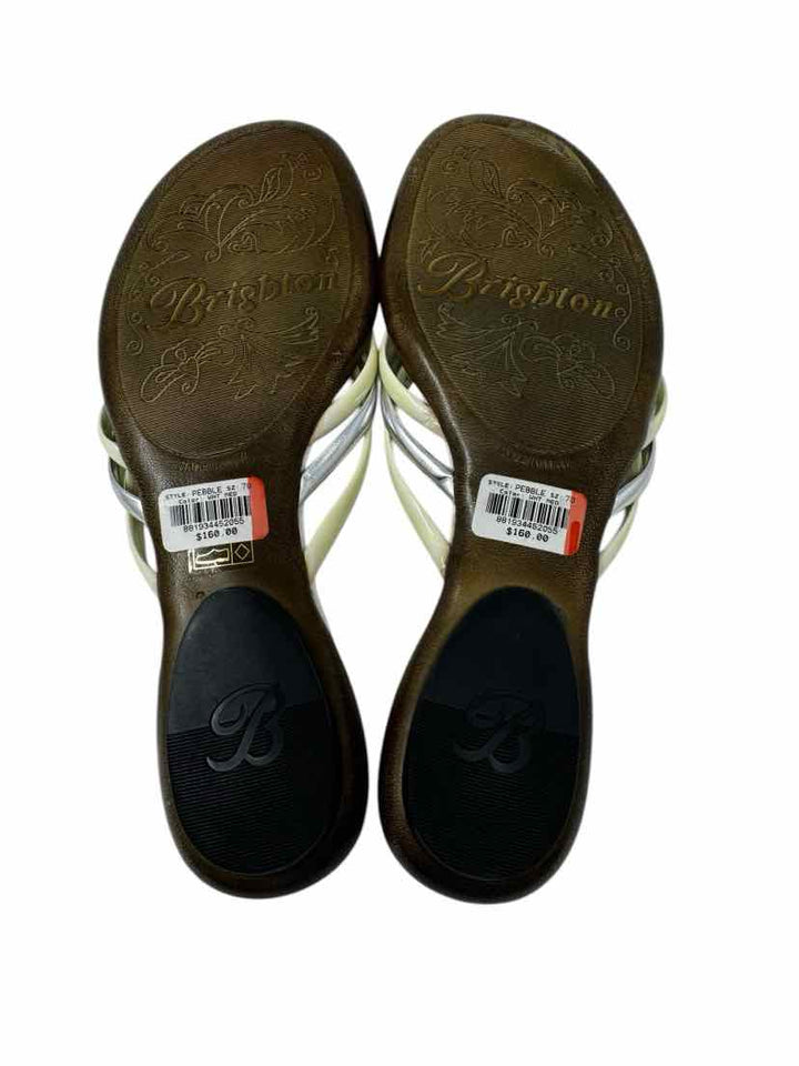 Shoe Size 7 BRIGHTON White Leather Sandals