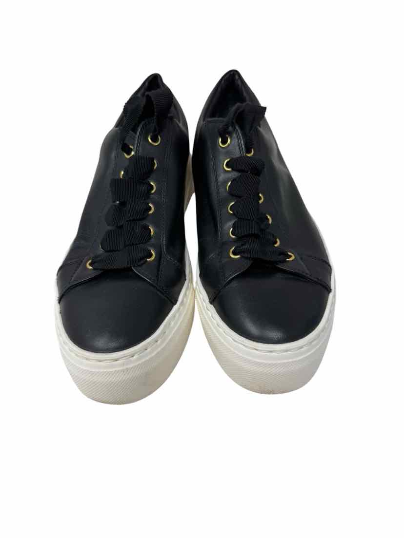 Shoe Size 38 AGL Black Leather Sneakers