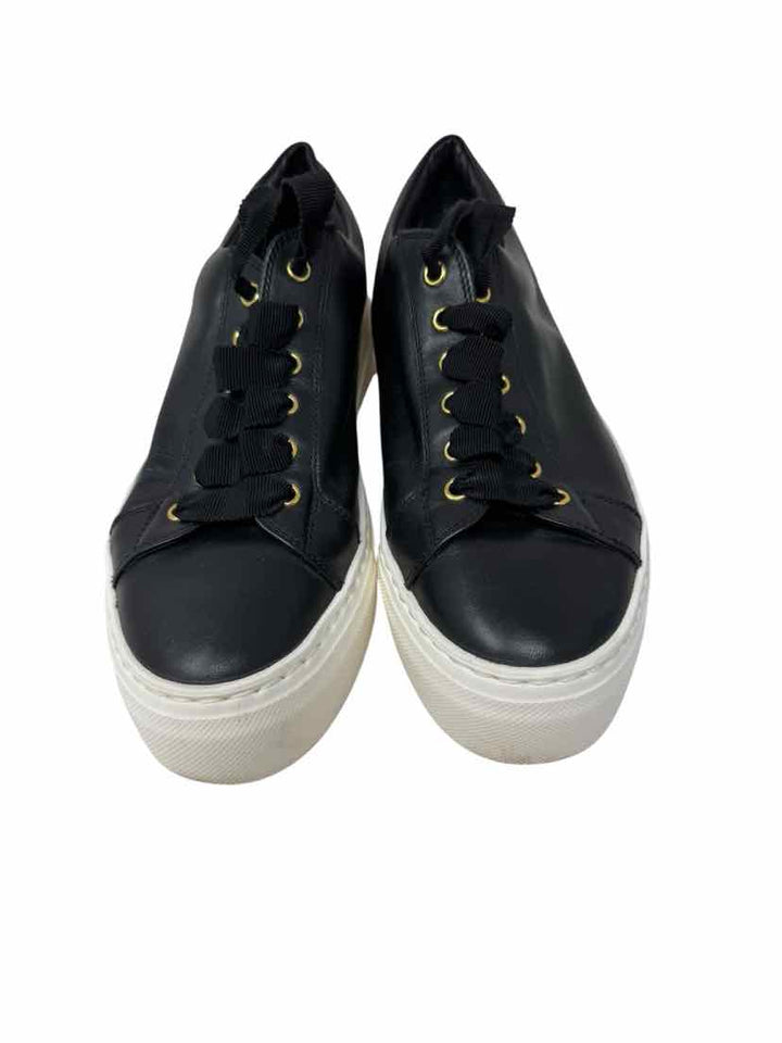Shoe Size 38 AGL Black Leather Sneakers
