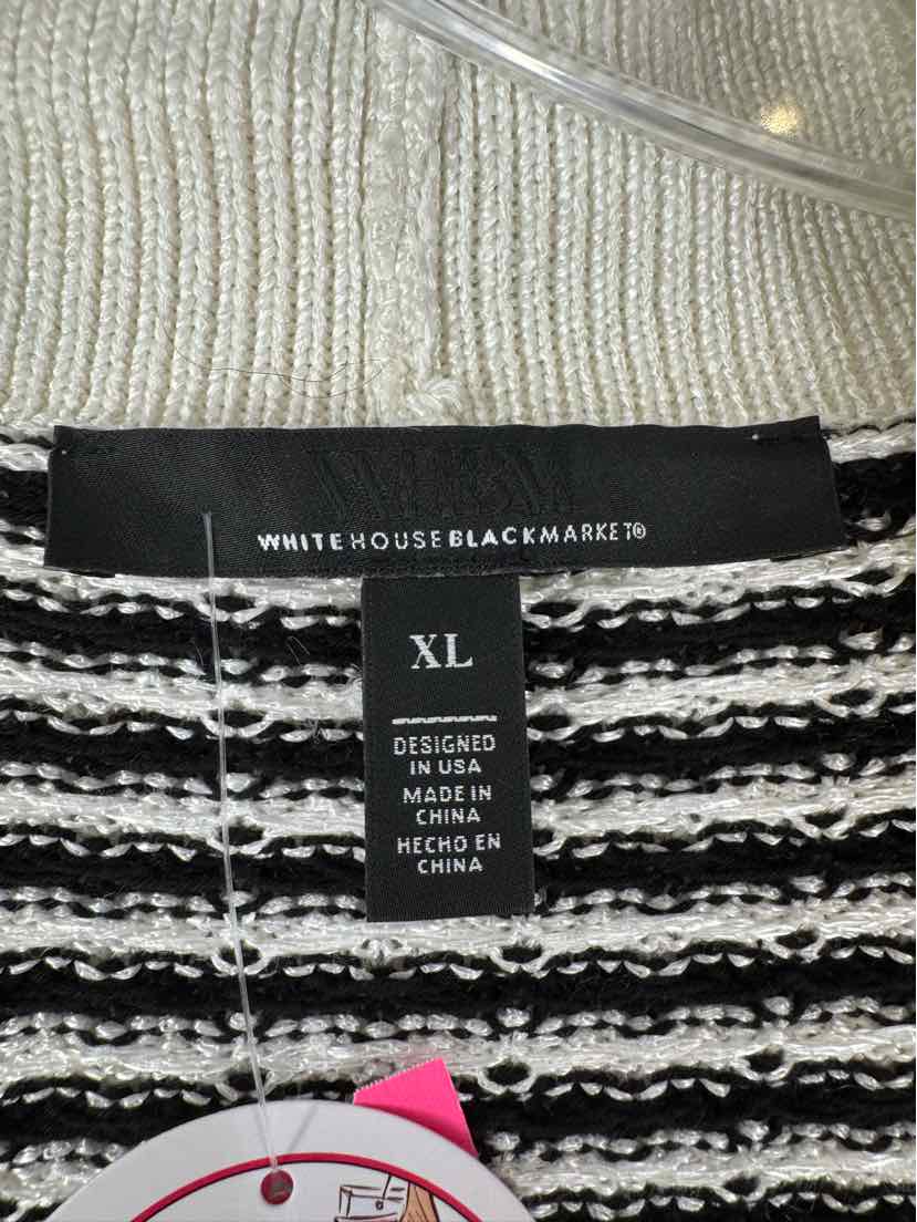 Size XL White House Black Market Black/White Sweater