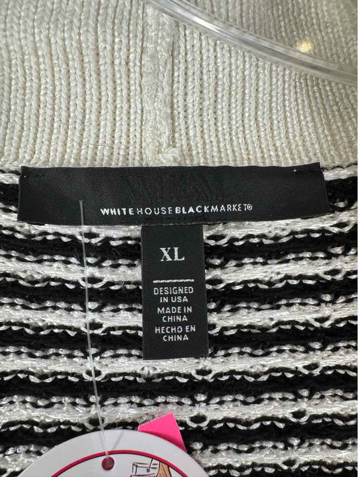 Size XL White House Black Market Black/White Sweater
