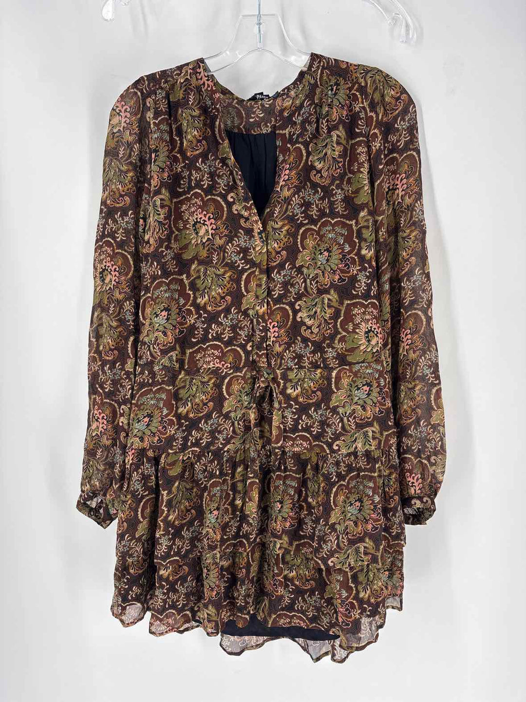 Size S PAIGE Brown Print Dress