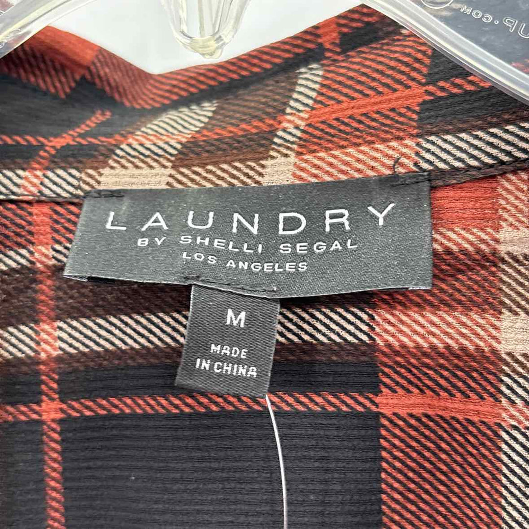 Size M LAUNDRY Brown Print Shirt