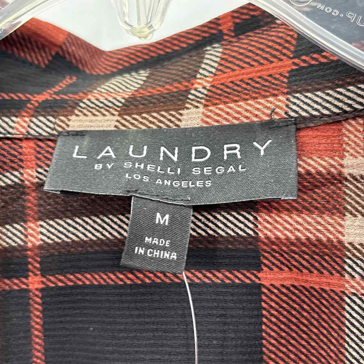 Size M LAUNDRY Brown Print Shirt