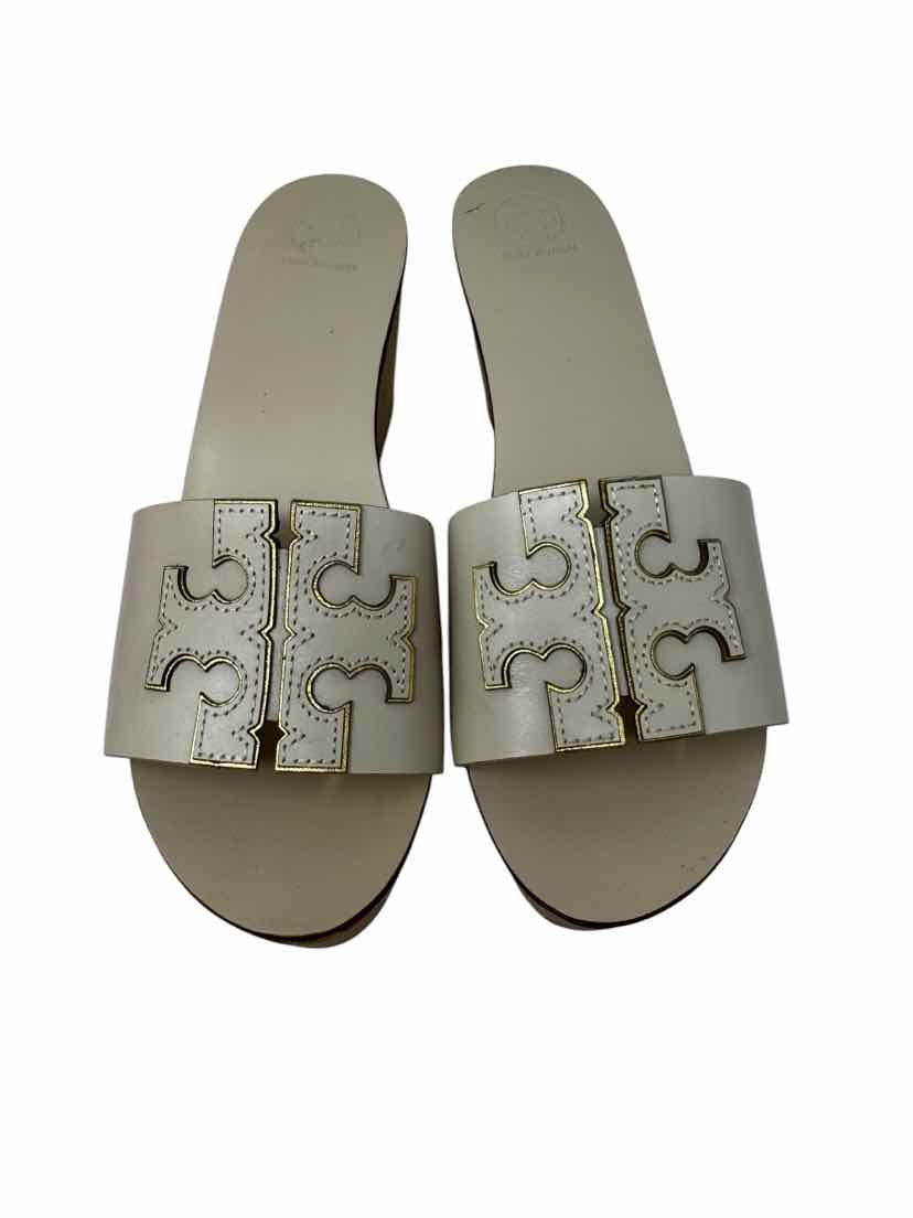 Shoe Size 10 Tory Burch Ivory Leather Sandals