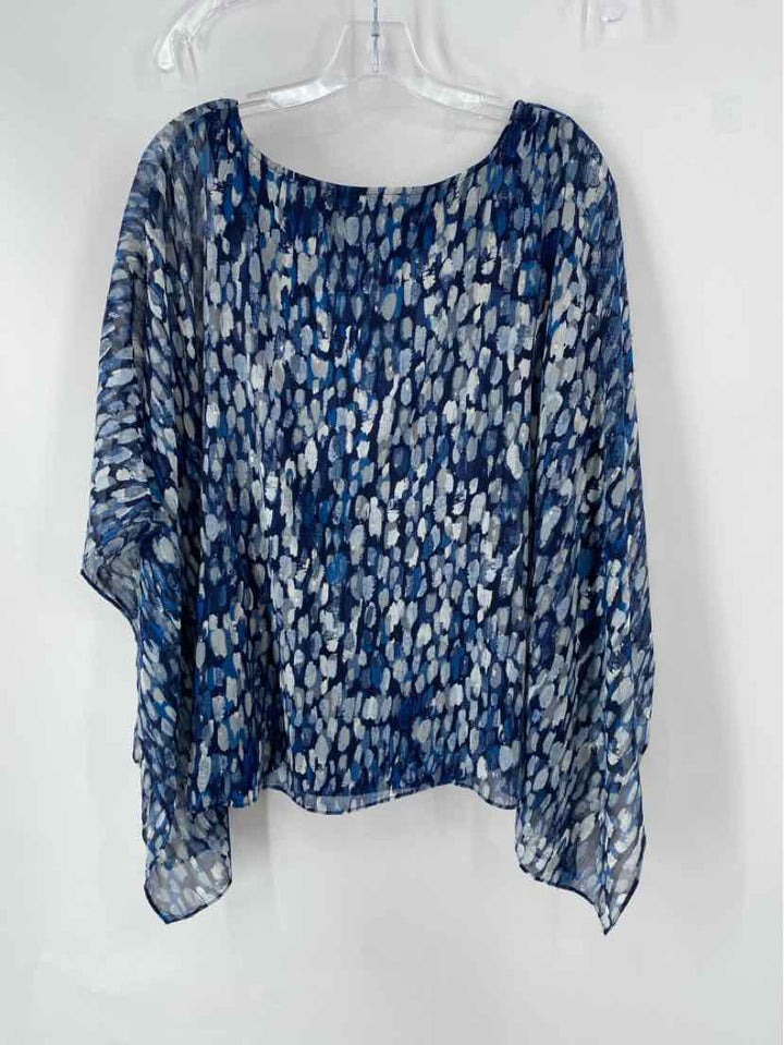 Size XL Chico's Navy Print Shirt
