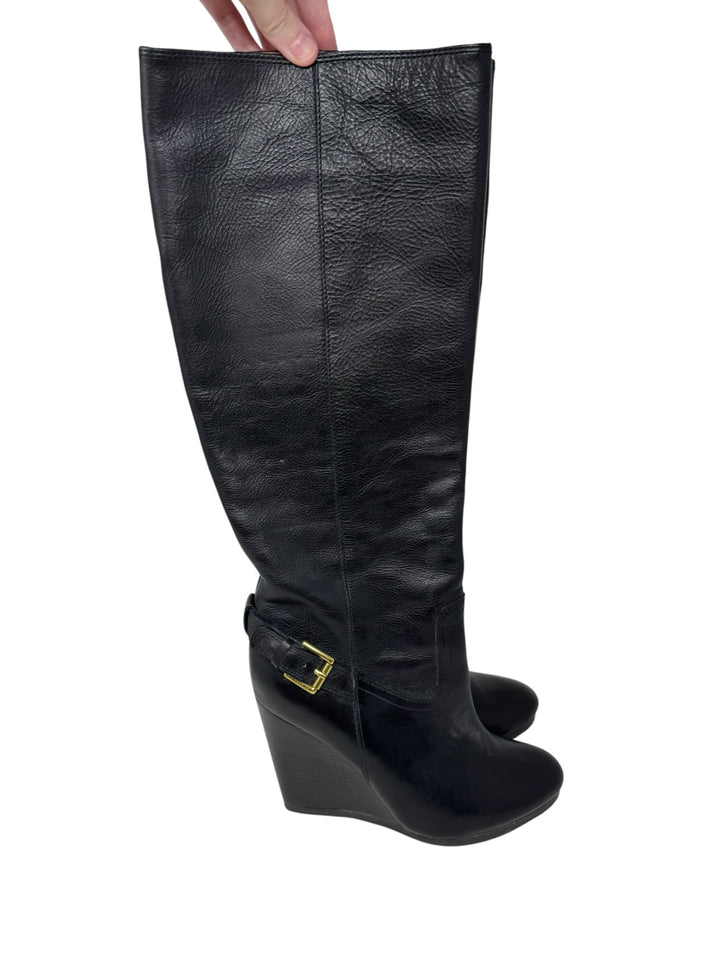 Shoe Size 8 Coach Black Leather Boots