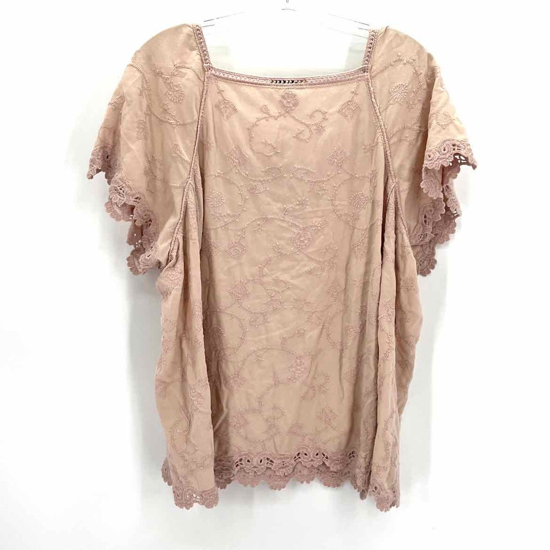 Size 2X DEMOCRACY Peach Shirt