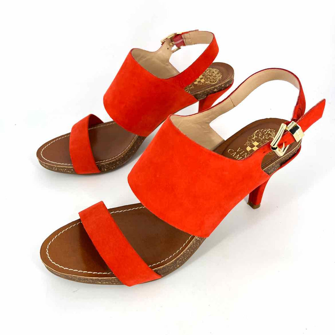Shoe Size 9.5 Vince Camuto Orange Leather Pumps