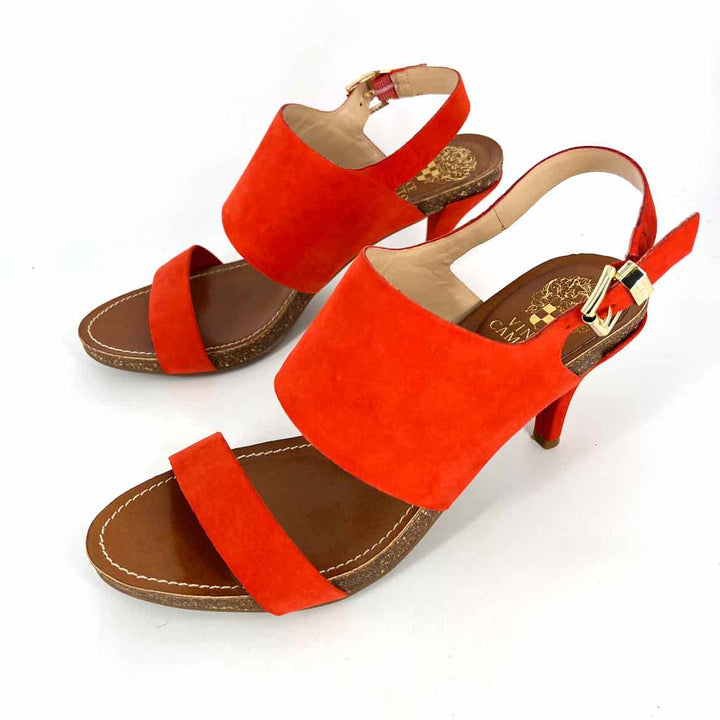 Shoe Size 9.5 Vince Camuto Orange Leather Pumps