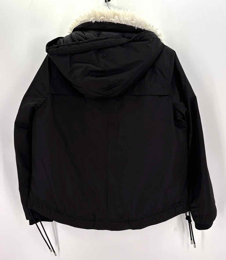 Size L TAHARI Black Nylon Coat