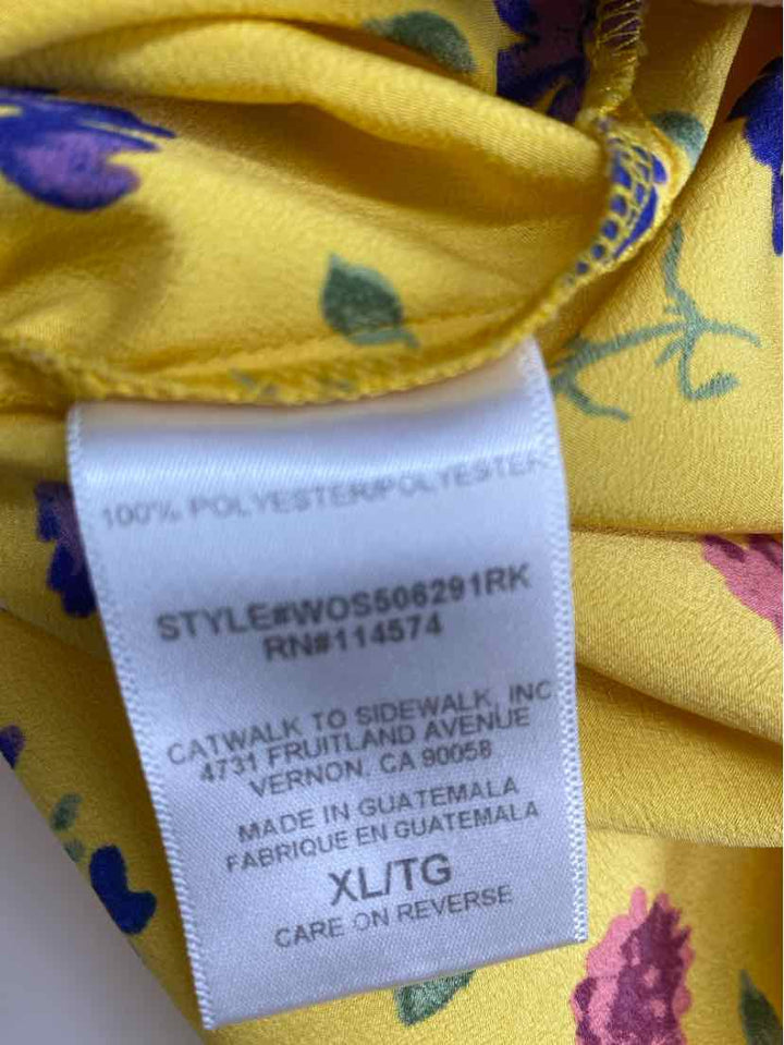 Size XL PLEIONE Yellow Shirt