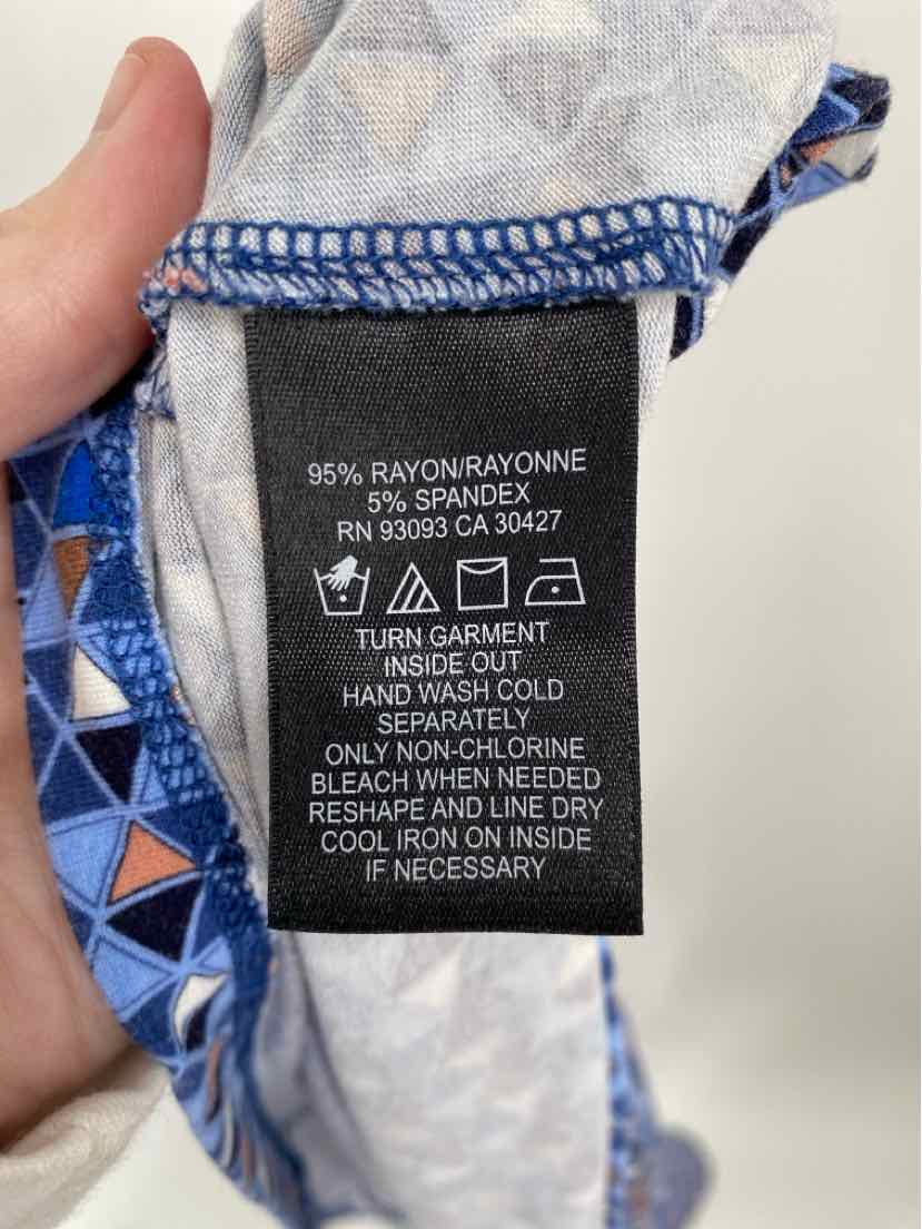 Size M NIC + ZOE Blue Print Dress