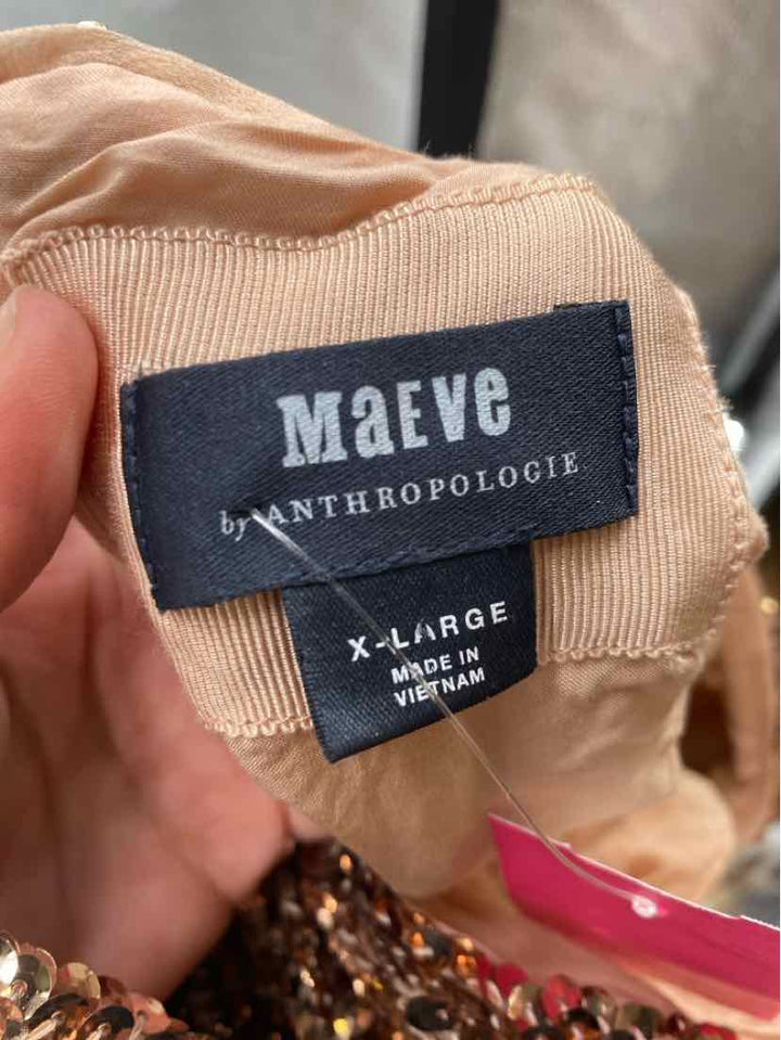 Size XL MAEVE Gold Dress