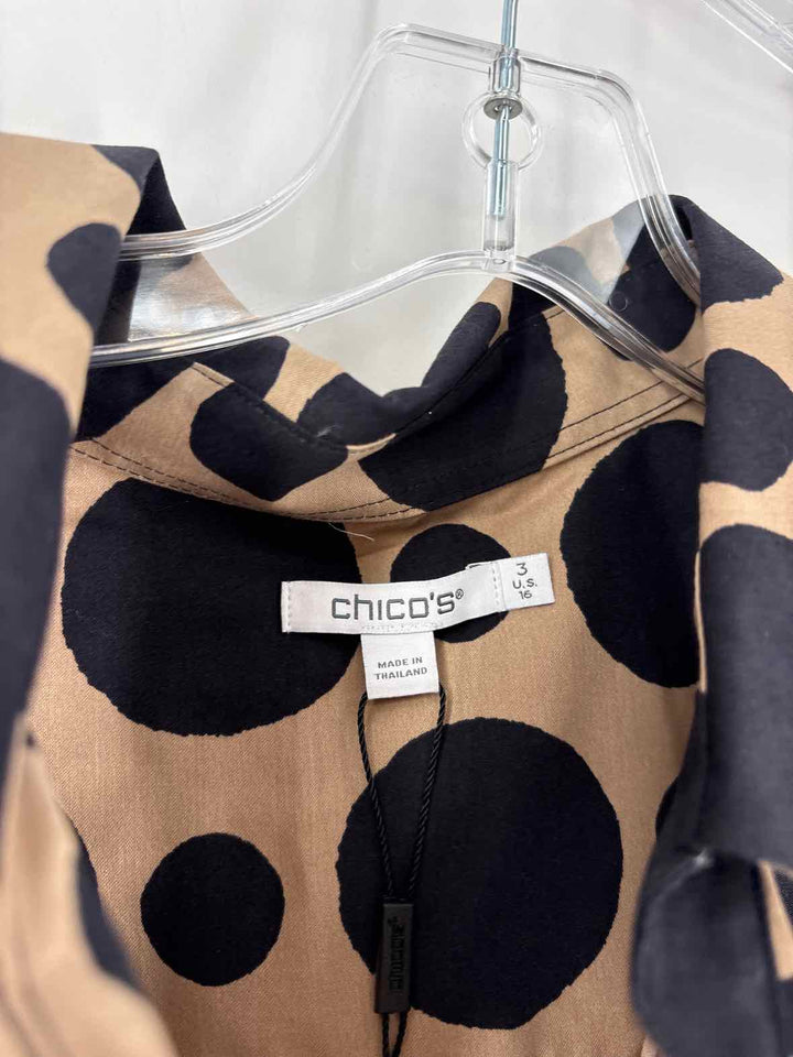 Size 16 Chico's Brown Print Shirt