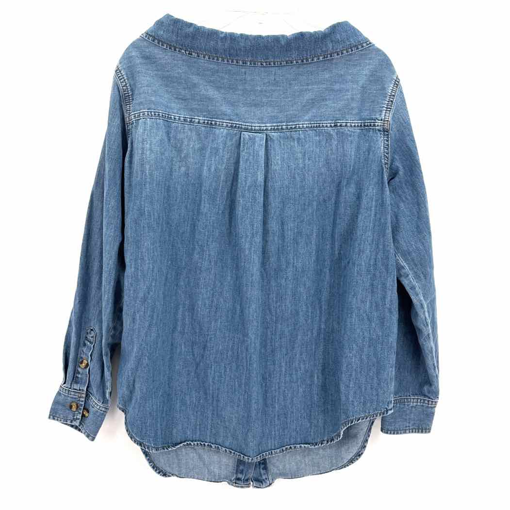 Size M GOOD AMERICAN Blue Denim Shirt