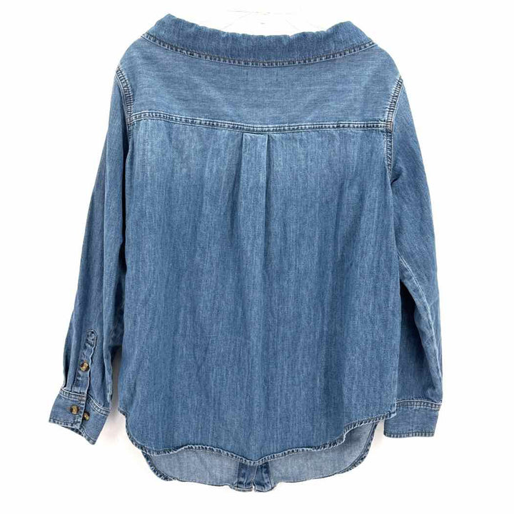 Size M GOOD AMERICAN Blue Denim Shirt