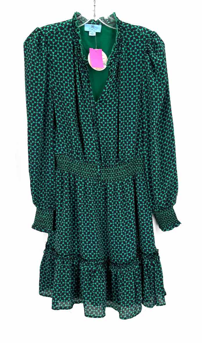 Size XS CECE Green Print Dress