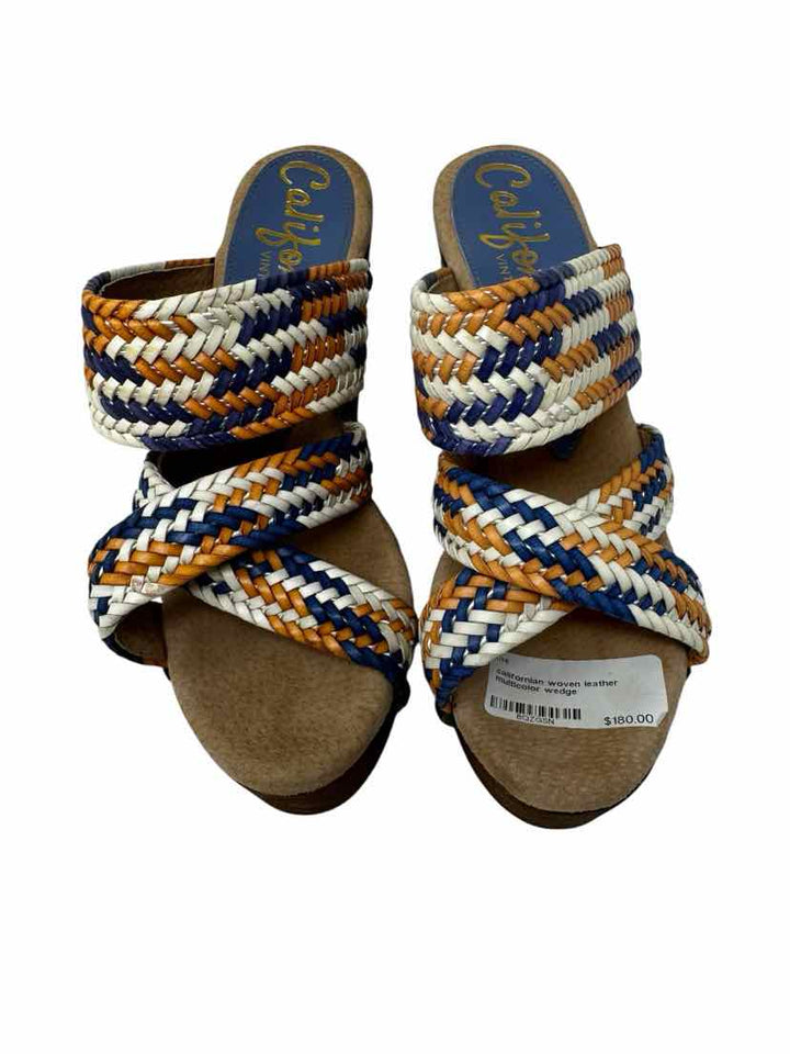 Shoe Size 8 Blue Leather Sandals
