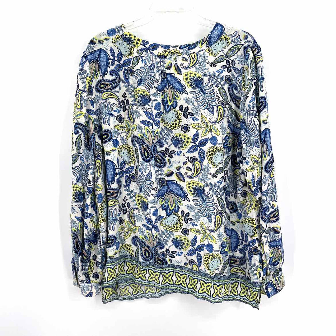 Size 2X Talbots White Print Shirt