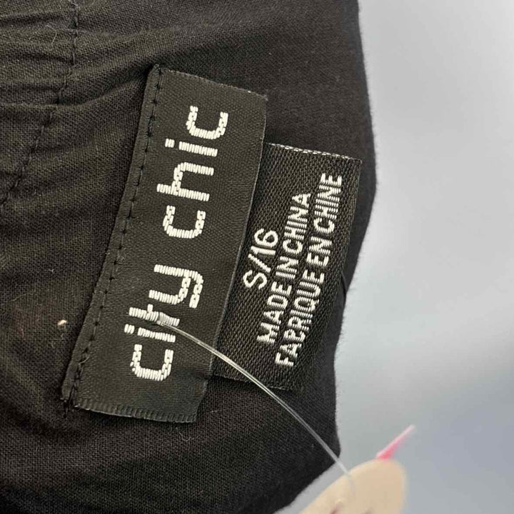 Size 16 CITY CHIC Black Linen Shirt
