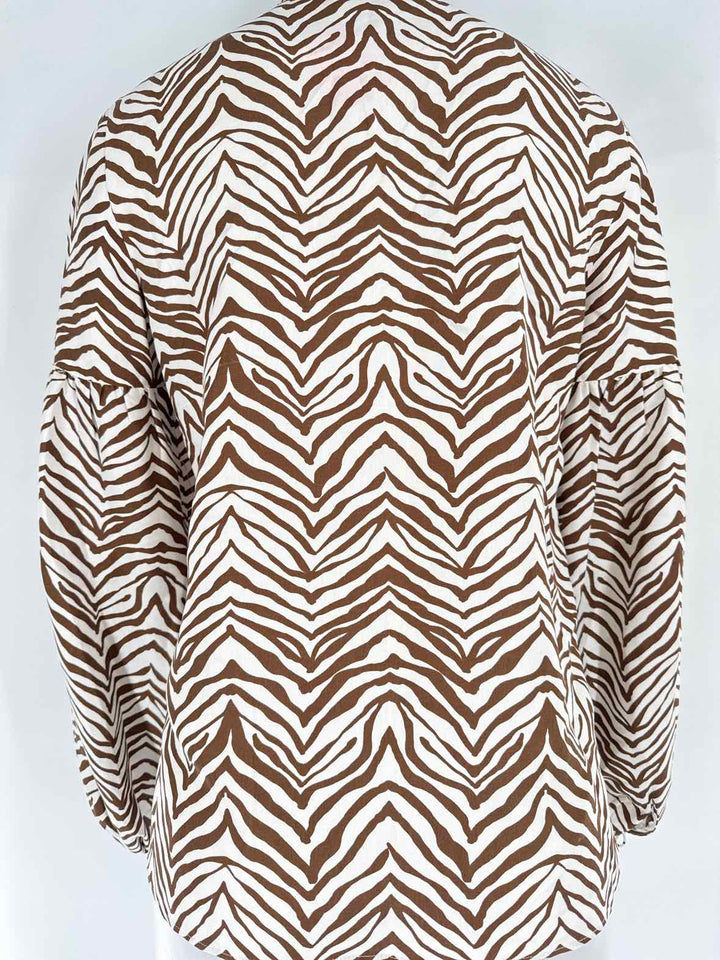 Size XS LAFAYETTE Brown Print Shirt
