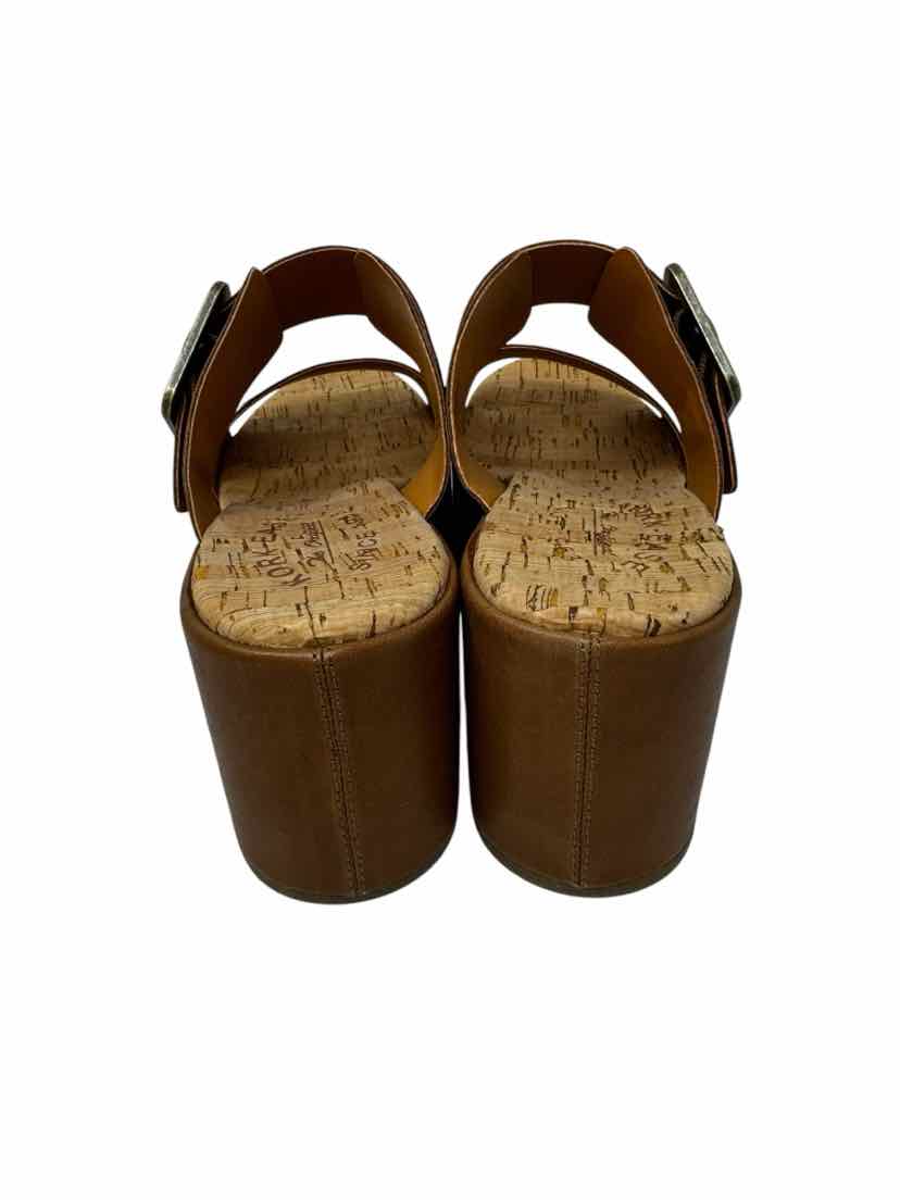 Shoe Size 7 KORK EASE Brown Leather Sandals