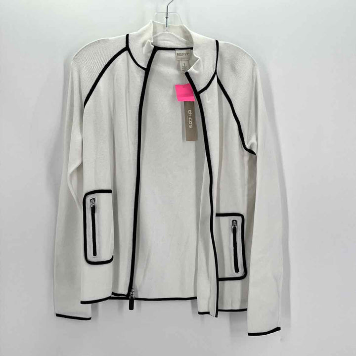 Size M Chico's White Knit Cardigan