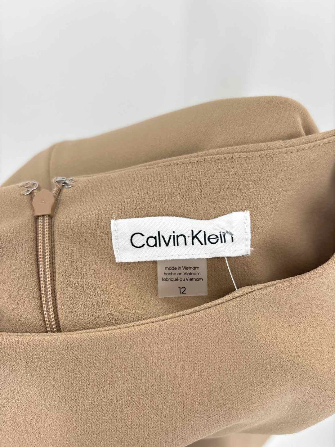 Size 12 Calvin Klein Tan Dress