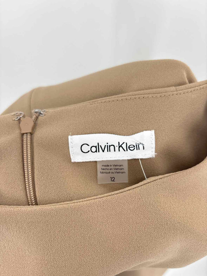 Size 12 Calvin Klein Tan Dress