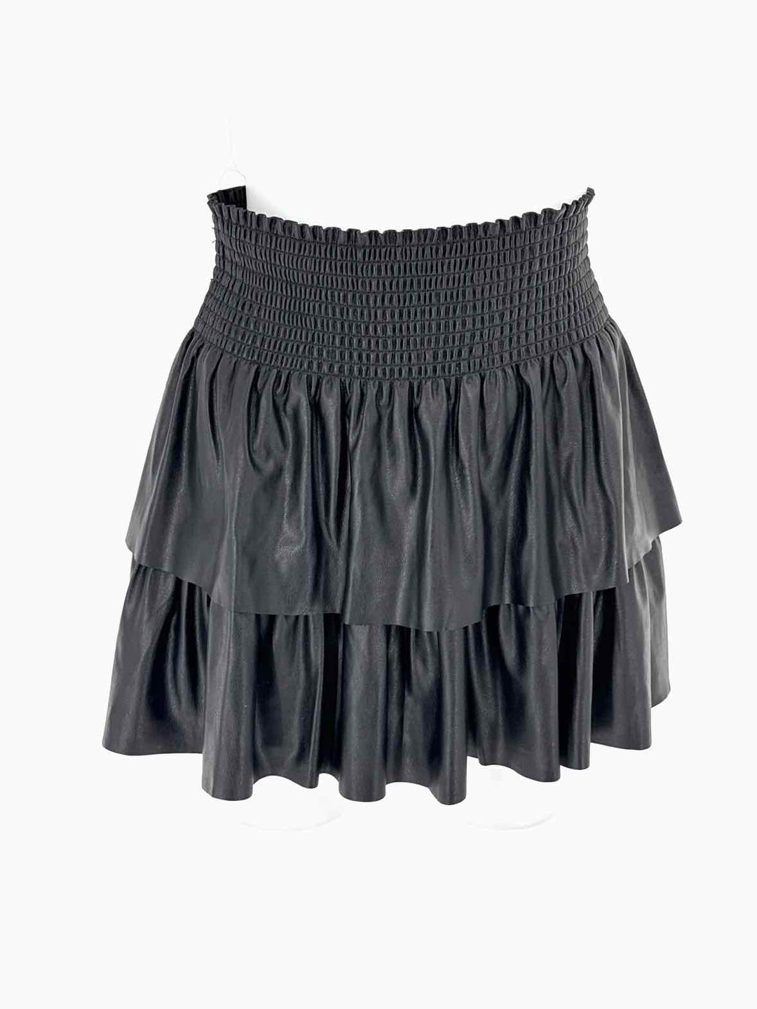 Size S Ramy Brook Black PLEATHER Skirt