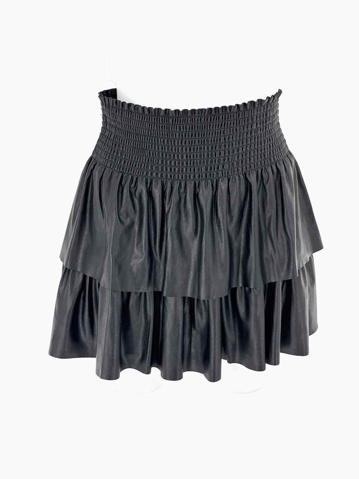 Size S Ramy Brook Black PLEATHER Skirt