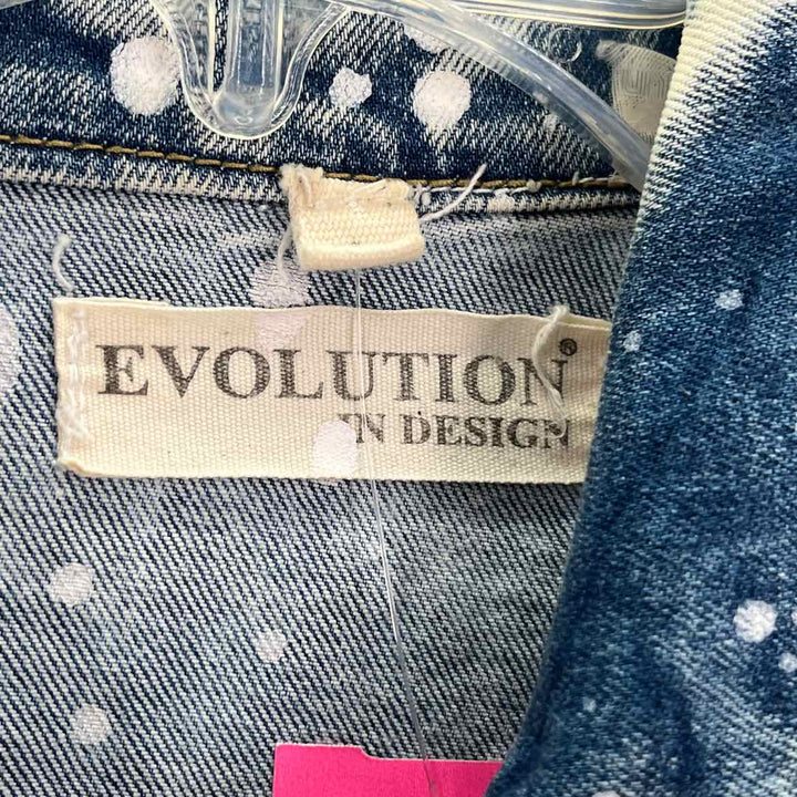 Size L Multi-Color Denim Vest