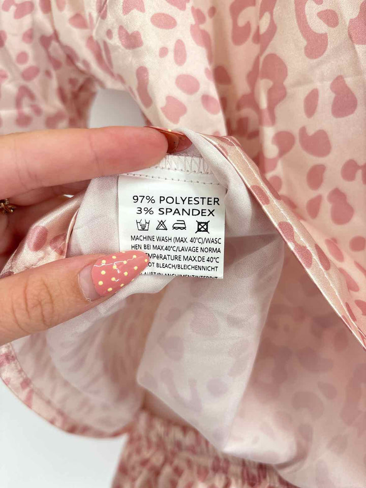 Size XL Pink Sateen 2 PC Dress