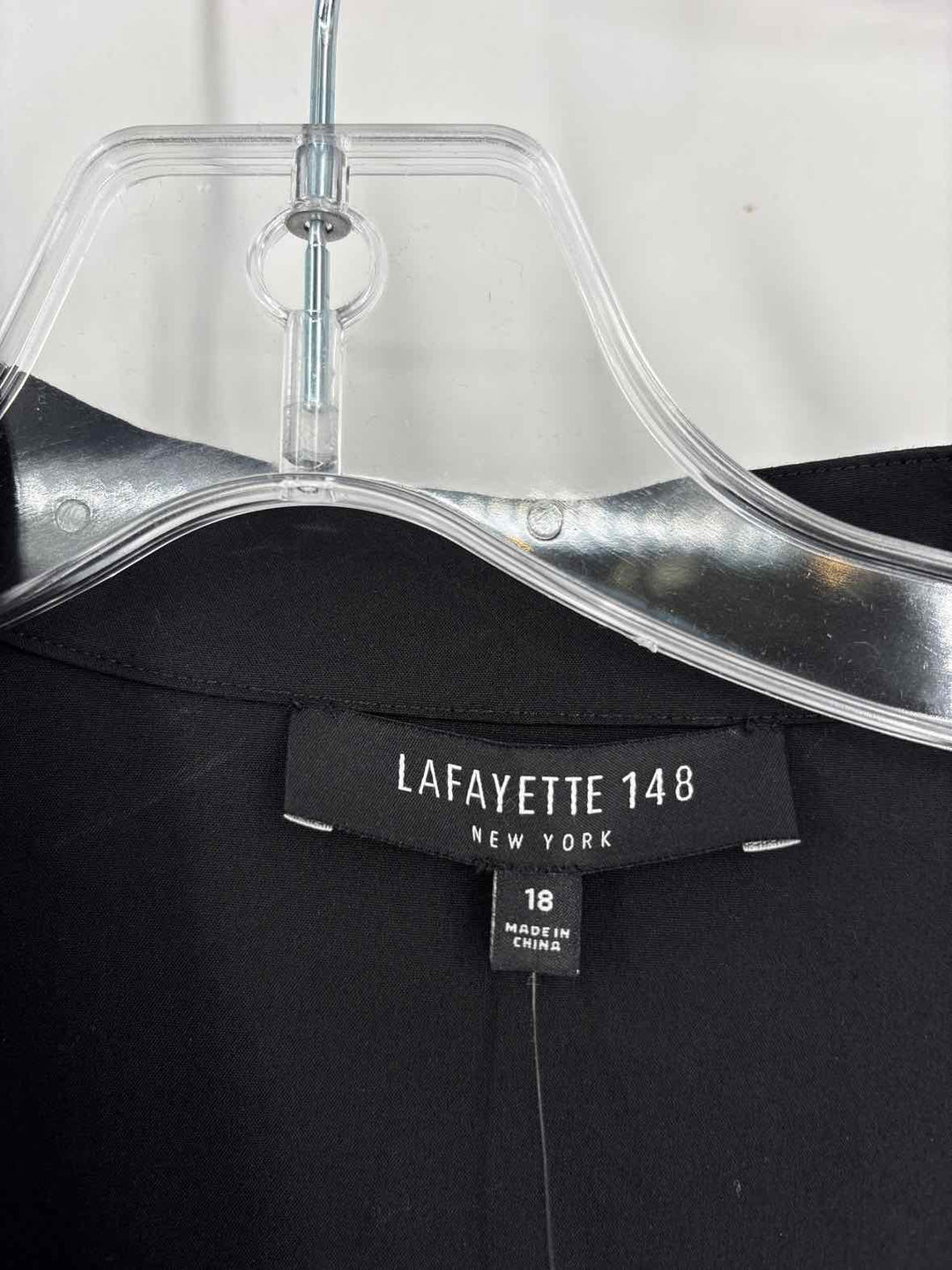 Size 18 LAFAYETTE Black Cotton Shirt