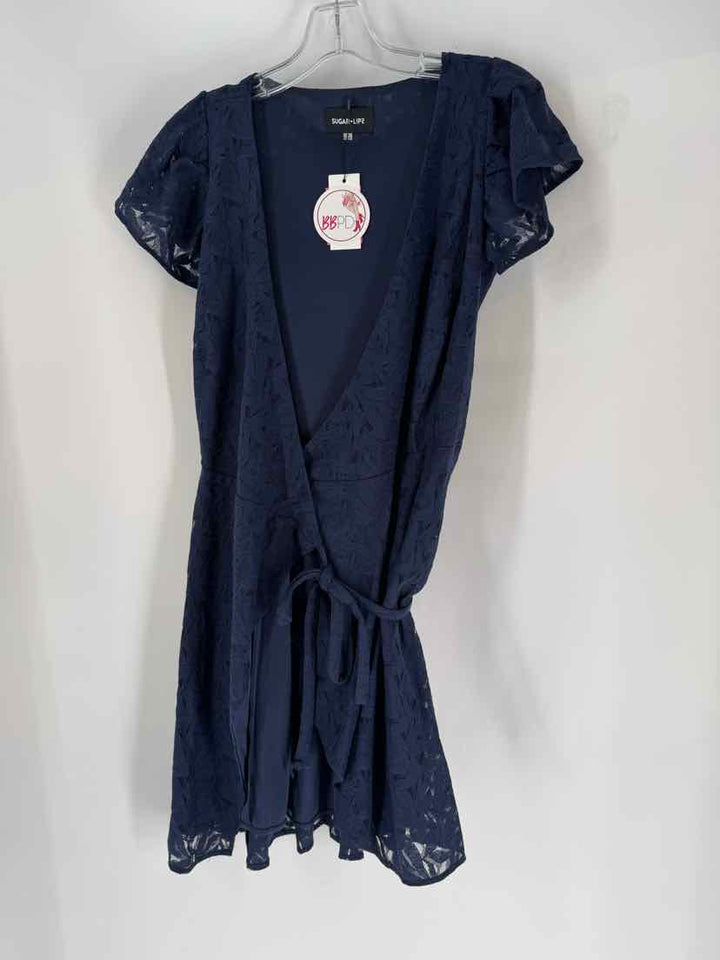 Size M SUGARLIPS Navy Dress