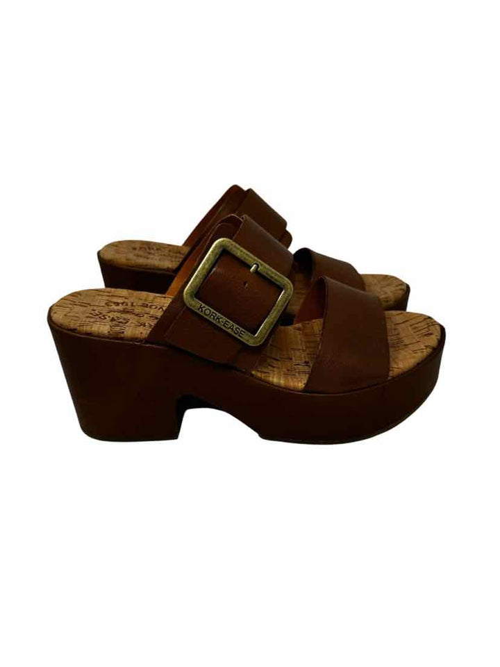Shoe Size 7 KORK EASE Brown Leather Sandals