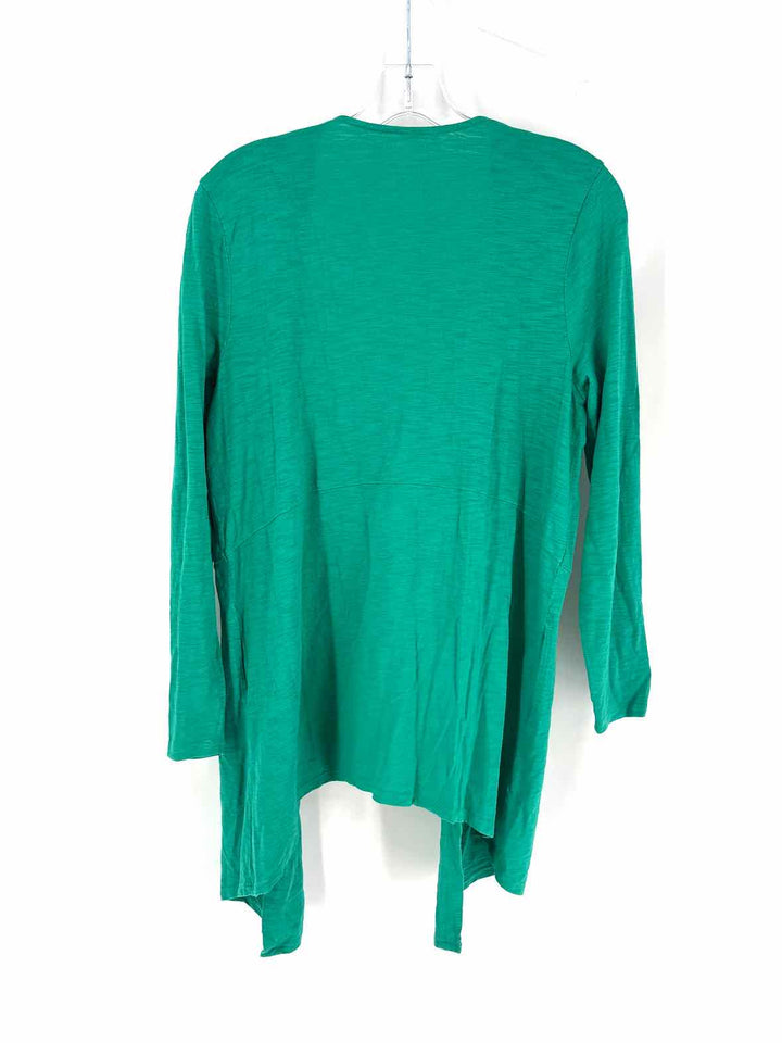 Size M Chico's Green Cotton Cardigan
