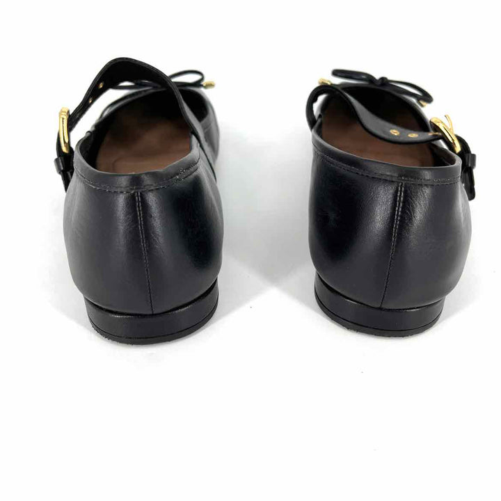 Shoe Size 40 Anthropologie Black Leather Flats